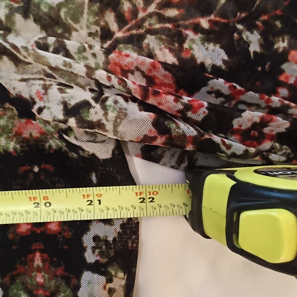 Cato Bohemian Floral Print Women's Peasant Top Multicolor Long Sleeves Size L - Picture 13 of 13